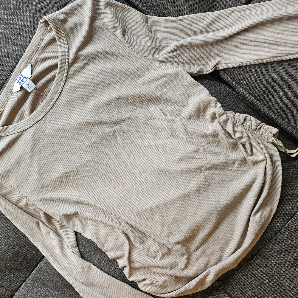 Beige Long Sleeve Women's Top